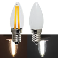 lampada led filament light e12 110v 220v mini 2w bulb cob chip small energy saving lamp for home wall lamp chandelier lighting