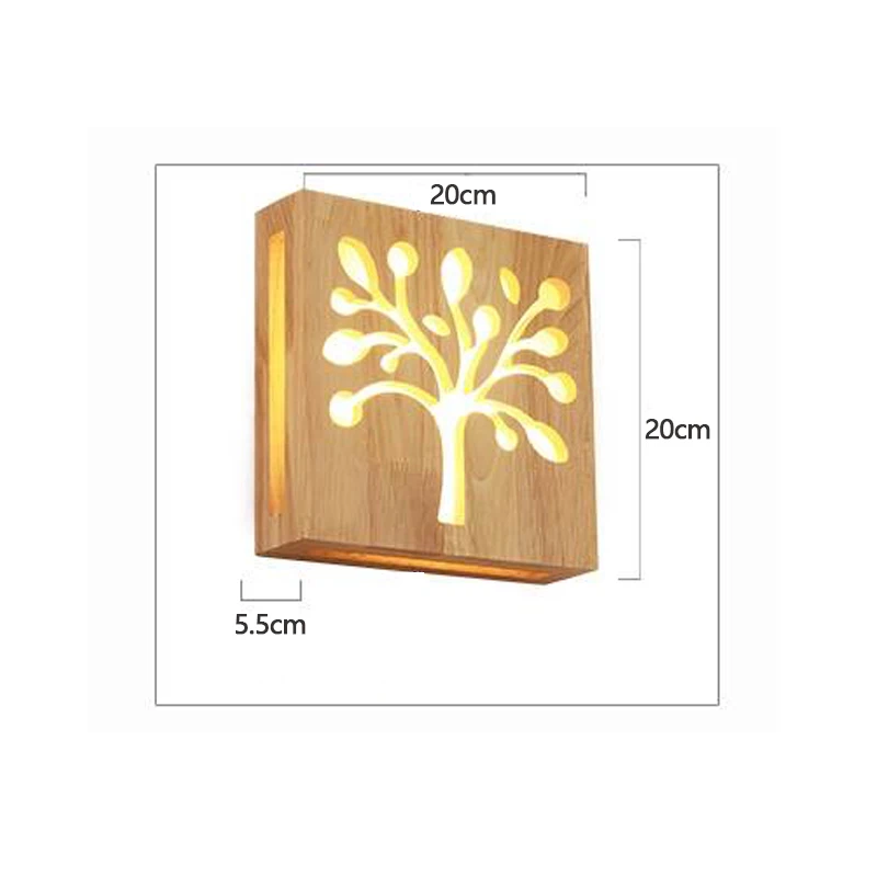 Деревянная светодиодная настенная лампа современный алюминиевый креативный