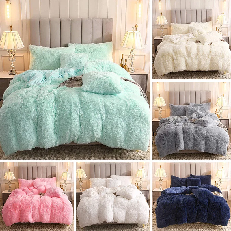 

Quilt three-piece plush winter quilt four-piece bedding in Europe and America kawaii bed comforter set for girl cute