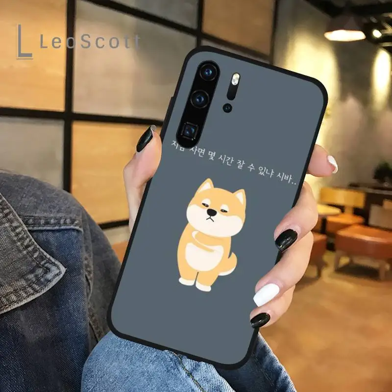 

Japanese cartoon corgi Phone Case For Huawei honor Mate P 9 10 20 30 40 Pro 10i 7 8 a x Lite nova 5t shell Funda