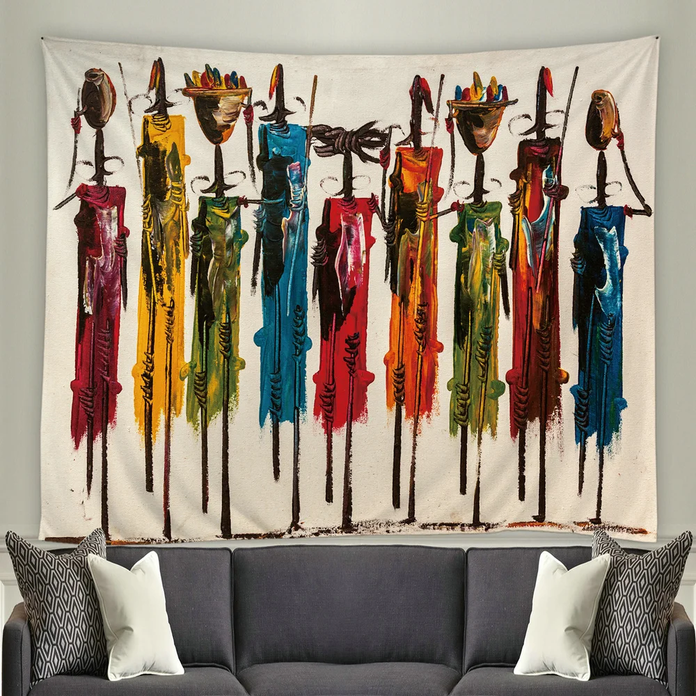 Цветной цветочный гобелен для гостиной спальни настенный подвесной с рисунком