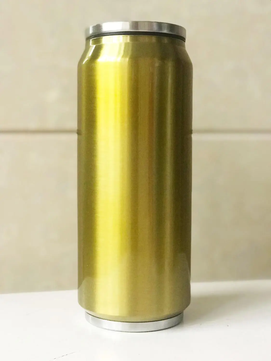 Golden Банки из нержавеющей стали, присоски, спортивные колы, Детские присоски, подарки, заказной логотип, бутылка для воды - Цвет: Golden