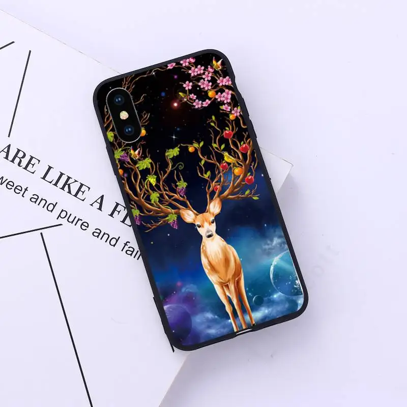

Deer Cute Elk Phone Case for iPhone 11 12 pro XS MAX 8 7 6 6S Plus X 5S SE 2020 XR