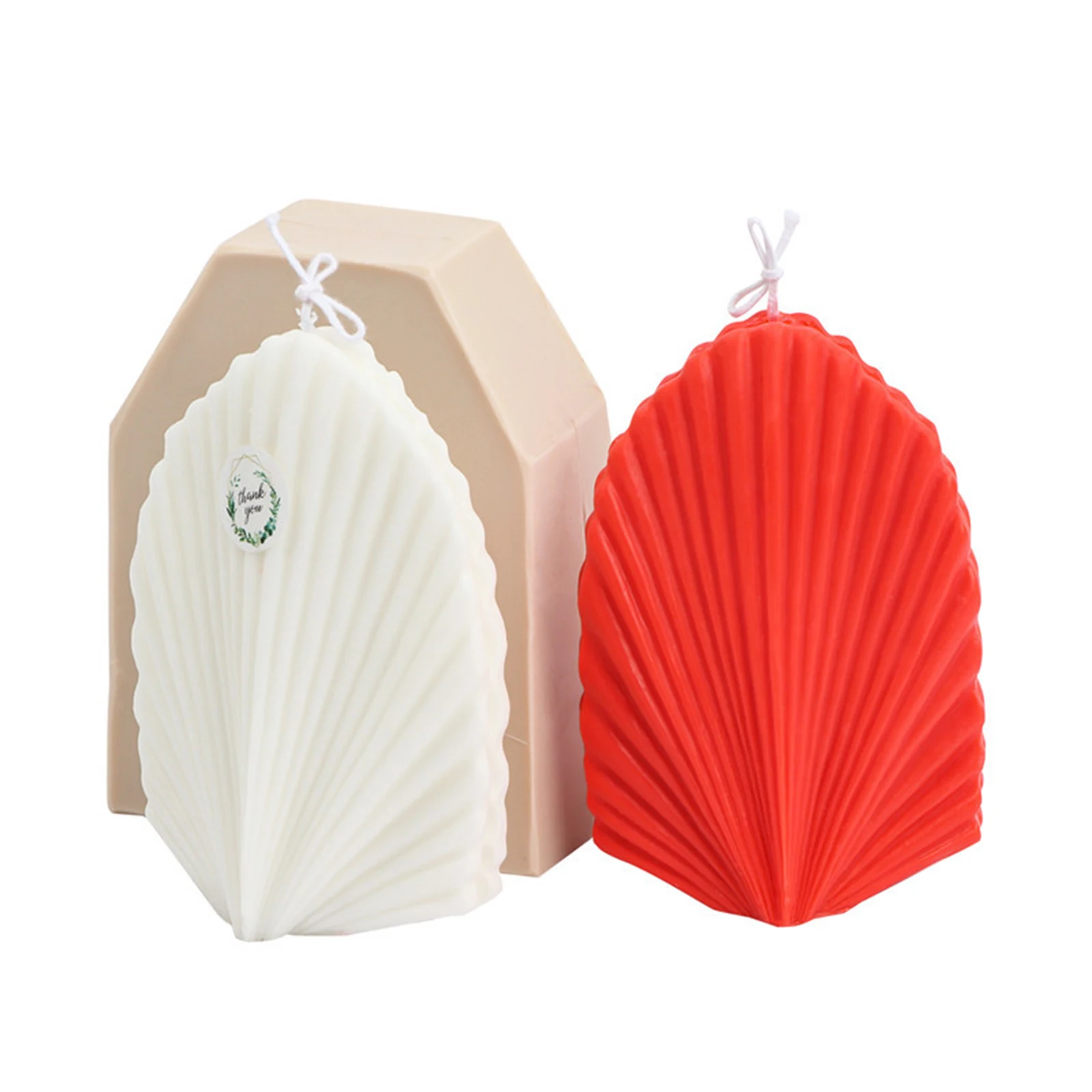 

3D Seashell Candle Mould Scented Candle Mold Handmade Candle Making Shell Aromatherapy Plaster Molds Silicone Scallop Soap Mold