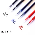 0,38 мм 10 шт.пакет стержни для гелевых ручек подпись в офисе стержни цвета  красный, синий, черный пополнения чернил офисные школьные принадлежности для офиса письменные принадлежности