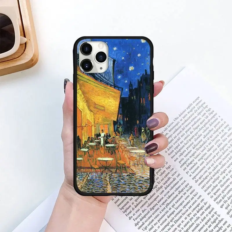 

Van Gogh Skull Tardis Phone Case for iPhone 11 12 pro XS MAX 8 7 6 6S Plus X 5S SE 2020 XR mini