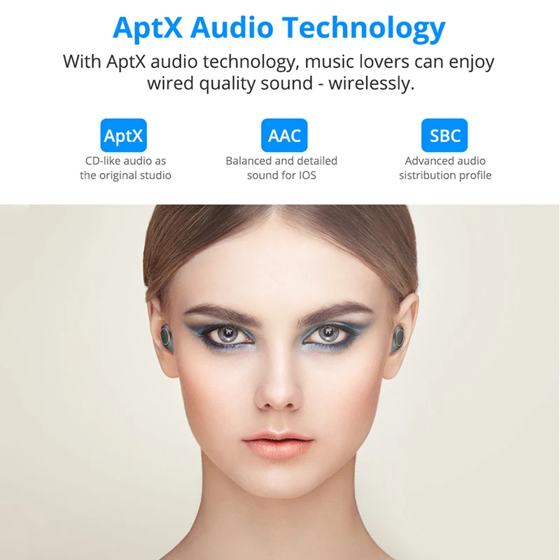 Makibes Поддержка AptX ACC TWS истинные Беспроводные Bluetooth 5 0 наушники CVC8 шумоподавление с