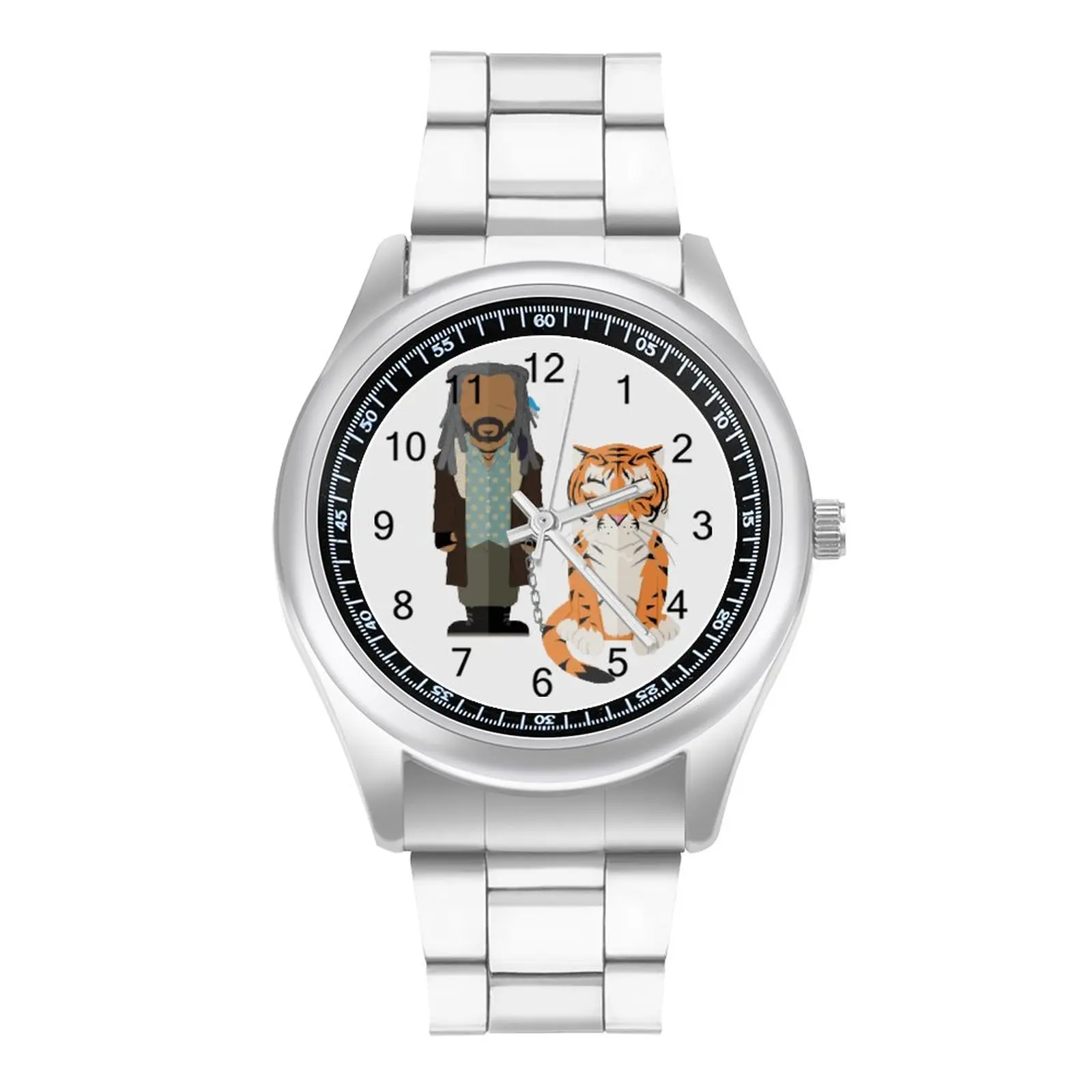 

Кварцевые часы Tiger, модные креативные наручные часы из нержавеющей стали, женские наручные часы с уличным дизайном