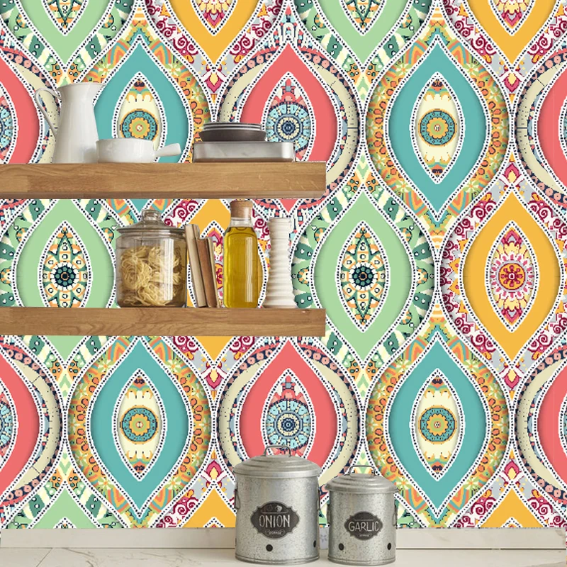 

10/15/20cm/30cm Colorful Waterproof Self Adhesive Tile Stickers Kitchen Bathroom children Room Furniture stickers Wall Art