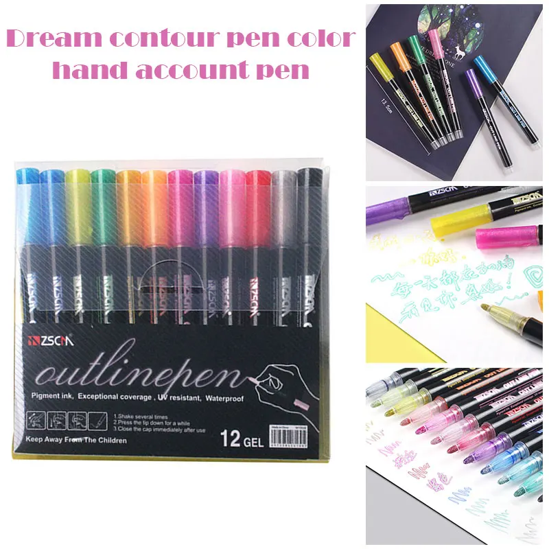 

12 шт. маркер для белой доски для подсветки написания заметок рисунок DIY искусство проектов Пижама для детей и взрослых, LBV