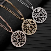 silver color gold vintage necklace for women hollow flower cross pendant layered chain long necklaces fashion jewelry gift 2020