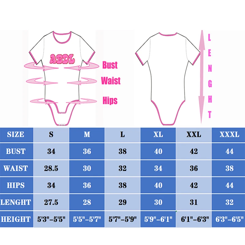 

Adult Baby Diaper Lover Large Size Onesie ABDL Open Snap Crotch Babi Pacifi Onesie Sexy Pajamas