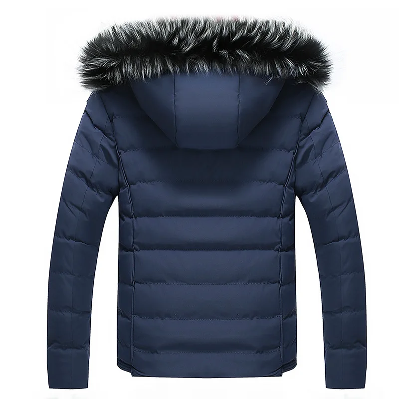 Горячая Распродажа зимняя куртка Мужская Новая повседневная тонкая парка с