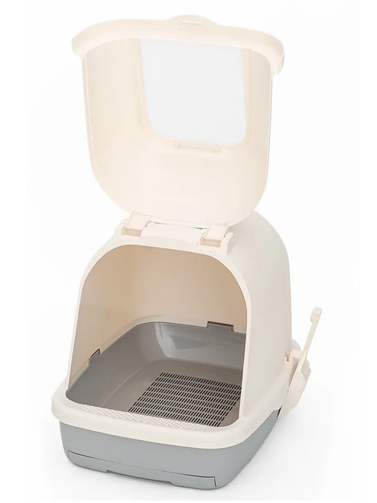 

Double Layer Self Cleaning Cat Litter Box Closed Training Kitten Litter Shovel Wc Para Gatos Home Pet Products Large MM60MSP