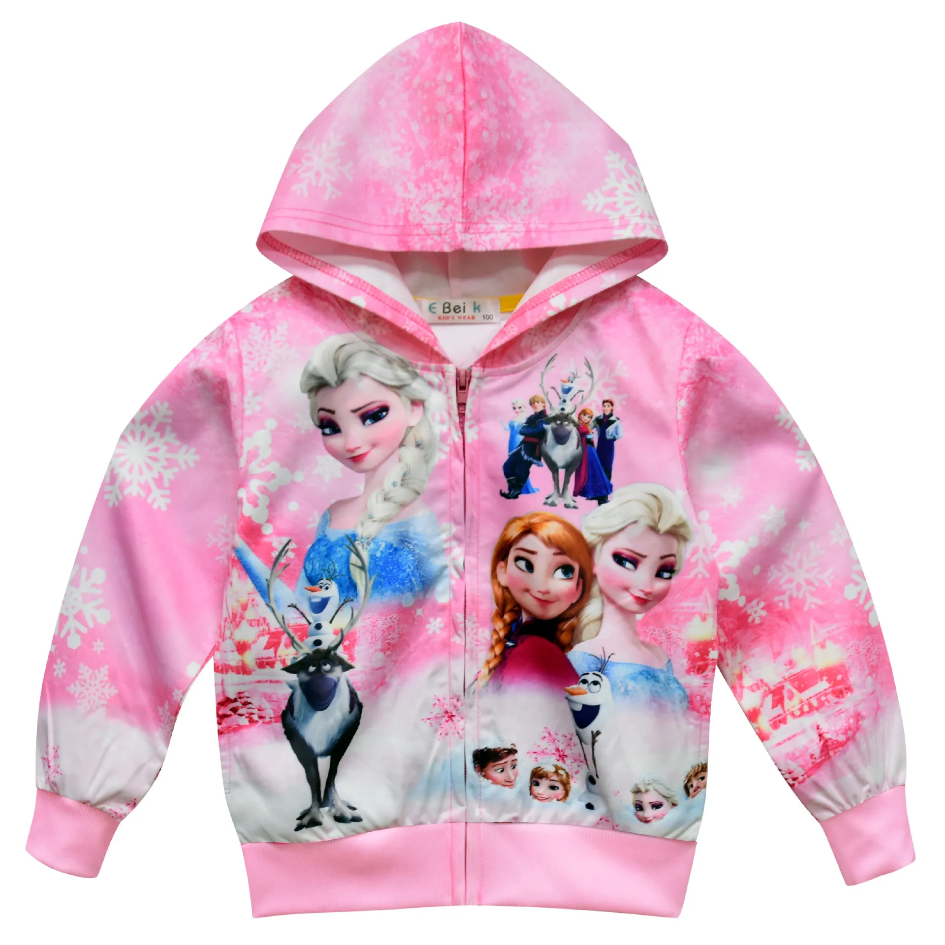 Толстовка для девочек с изображением Анны и Эльзы свитшоты мультяшным принтом