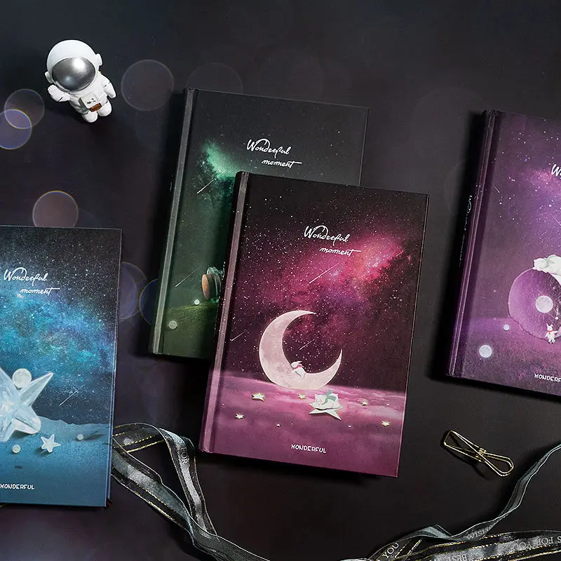 

Star Fantasy Notebook Color Page Luminous Hardcover Notebook Fresh Student Stationery A5 1PCS