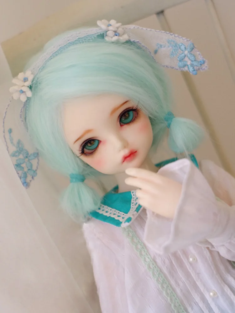

Парик из меха куклы для шарнирной куклы 1/3 1/4 1/6 BJD DD Кукла SD MSD 16-17 см 18-19 см 20-21 см 22-23 длинные прямые меховые парики аквасинего цвета