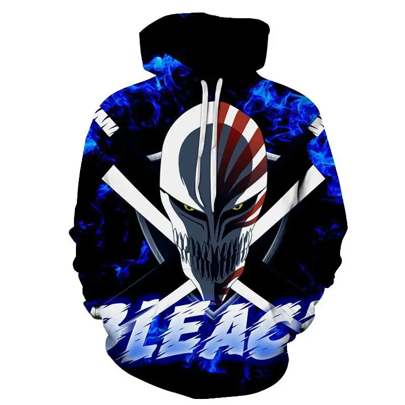 

Autumn Spring Trendy Hoodie Men Anime Bleach 3D Printed Hooded Sweatshirt Streetwear Casual Pullover Hoodie