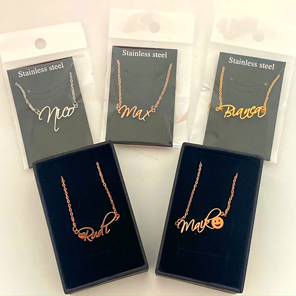 Ожерелья с буквами на заказ персонализированные ювелирные изделия цепочка