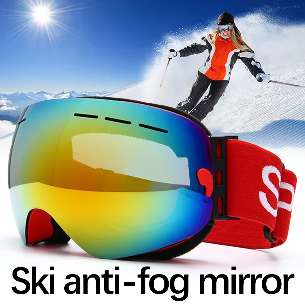 

Snow Goggles Anti-fog PC Plating Lens UV Eyes Protection Goggle Outdoor Ski Sports Supplies Snowboarding Ski Goggles