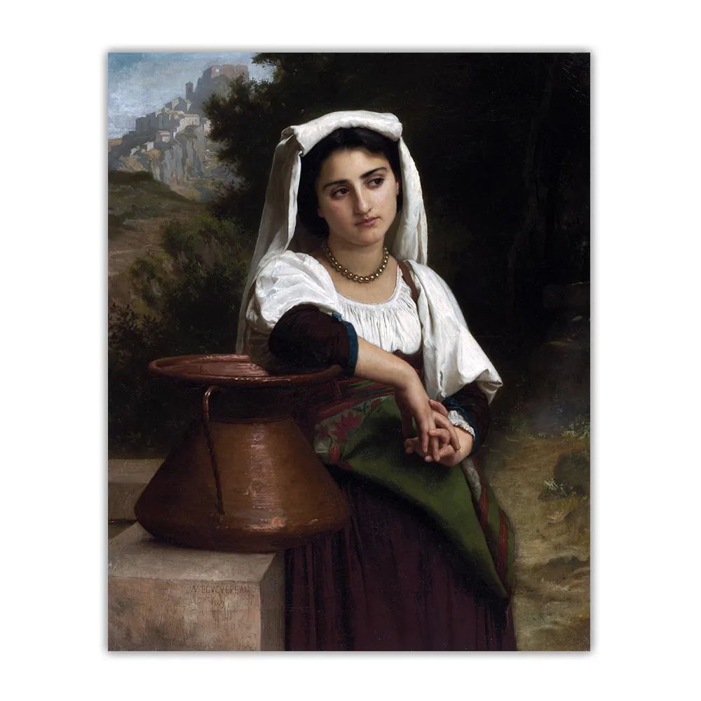 Картина маслом на холсте итальянская женщина от Вильяма бугеро эстетичная