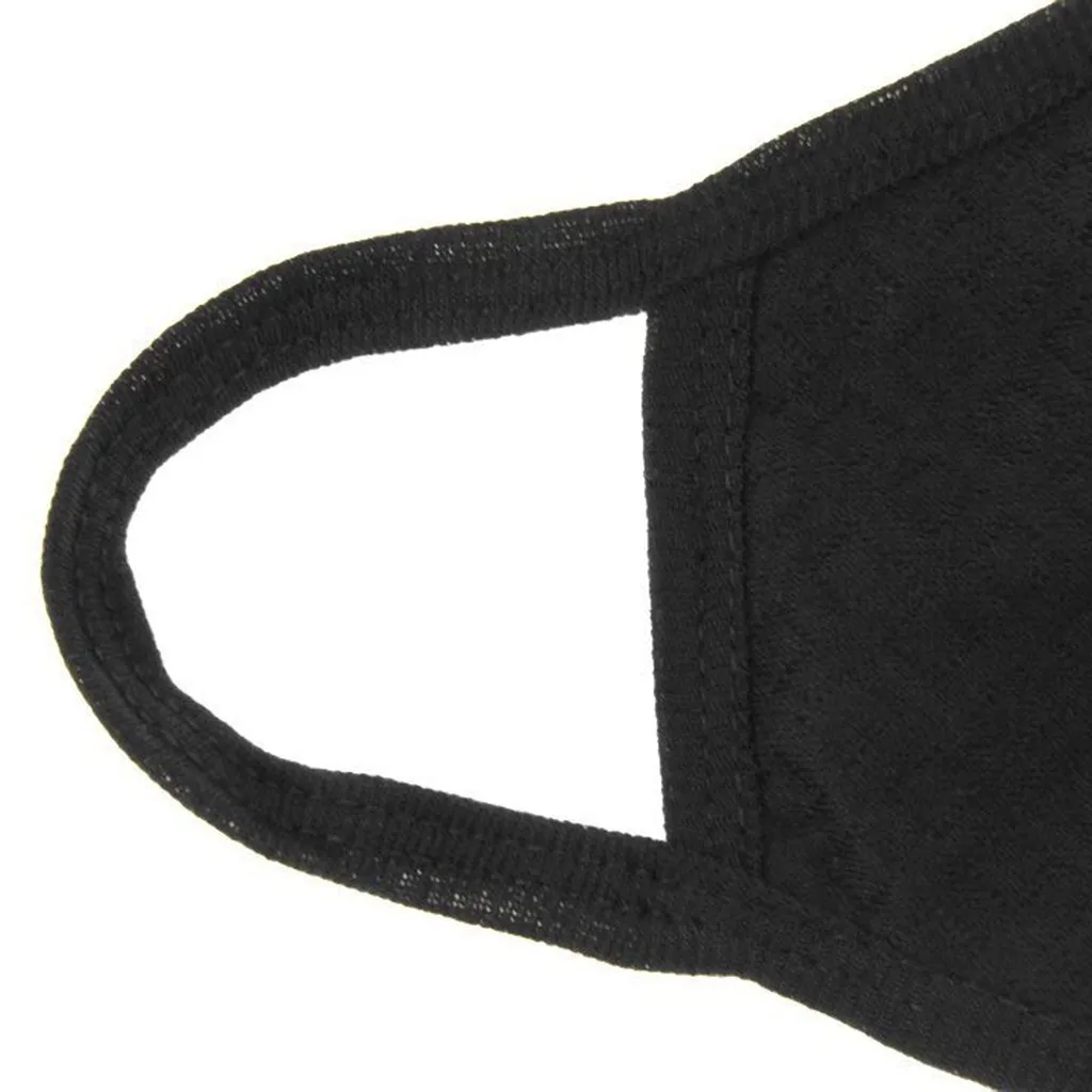 

10pcs Unisex Mouth Mask Dust Proof Windproof Foggy Haze Pollution Solid Black Face Mask Mouth Cover Face sheild Mascarilla