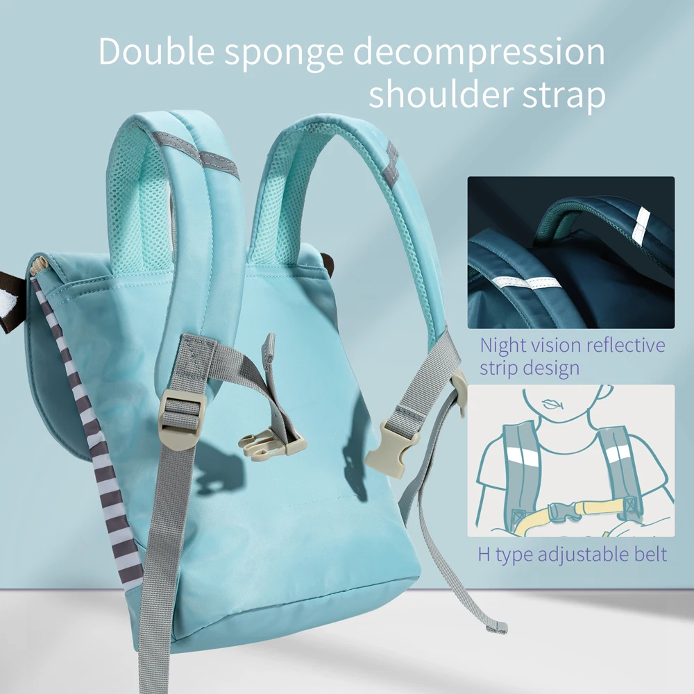 Рюкзак Sunveno с ремнем для защиты от потери мультяшными упряжками детей ясельного