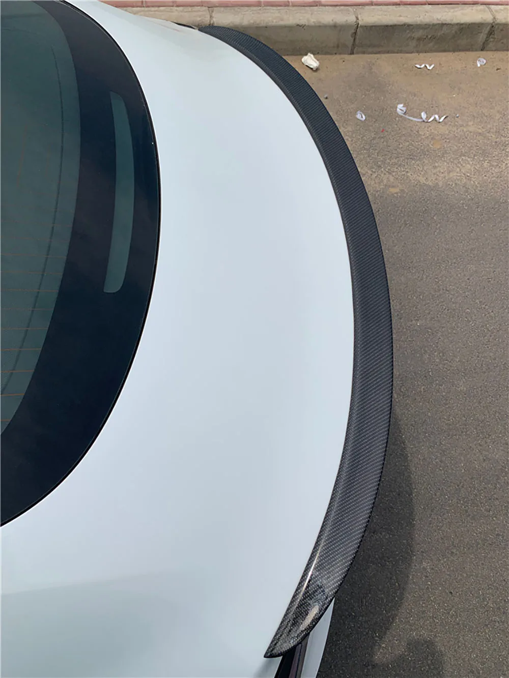 Для Tesla модель 3 Высокое качество Спойлер из углеродного волокна задний багажник спойлер заднего крыла украшение автомобиля стиль 1 шт