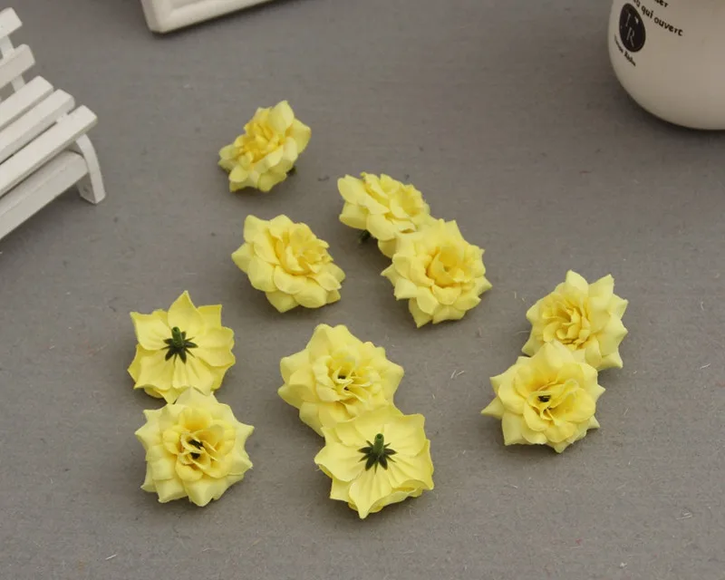 Цветные Искусственные цветы Весенняя голова розы 10 шт. Свадебные украшения