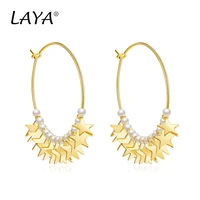 laya real 925 sterling star simple personality pearl earrings women korean style jewelry 2021 trend beads for jewelry making