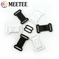 100sets meetee 12 5mm plastic adjustable buckles o ring clasps hooks bow tie buckle for bra underwear accessories