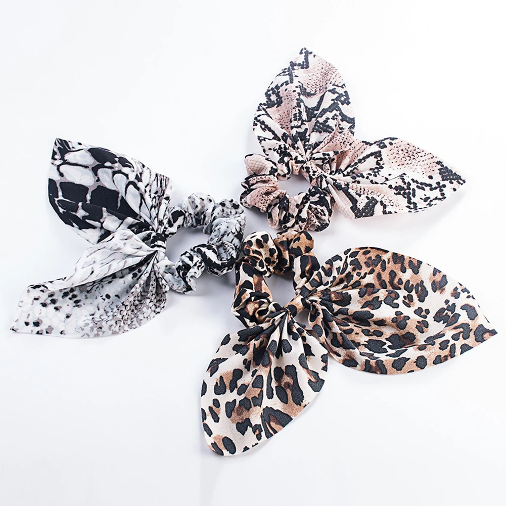 Новинка 2020 леопардовая змея цветочный узор в горошек стримеры резинки женский