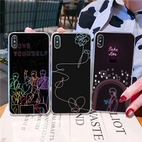 yndfcnb love yourself art phone case for iphone 11 12 pro xs max 8 7 6 6s plus x 5s se 2020 xr fundas