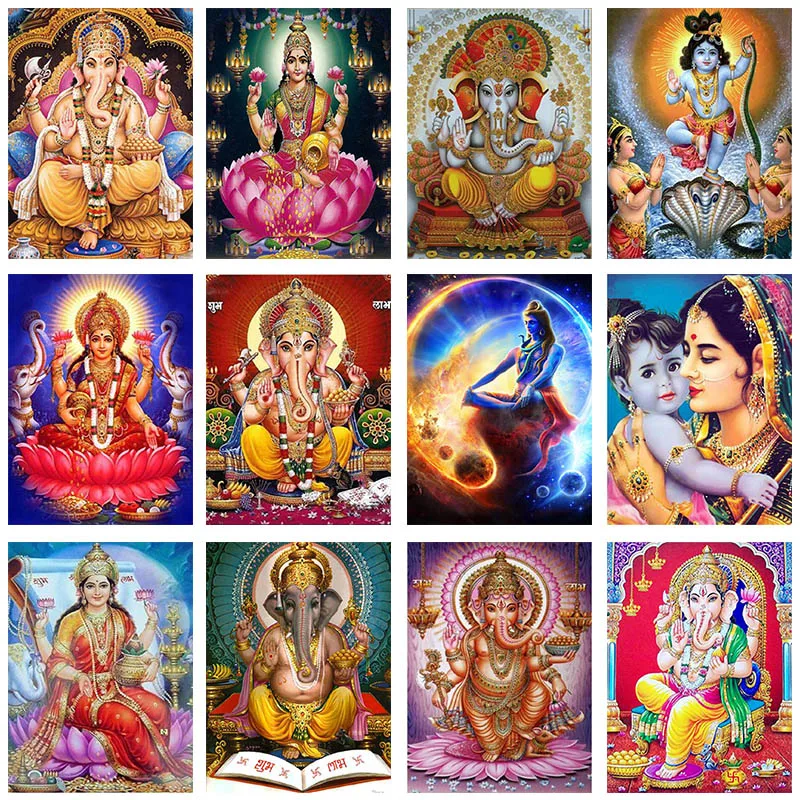 Алмазная вышивка Будда Ганеша 5D сделай сам крестиком религиозный Бог алмазная