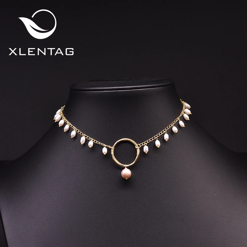 Xlentag оригинальный дизайн ручной работы натуральный пресноводный жемчуг чокер