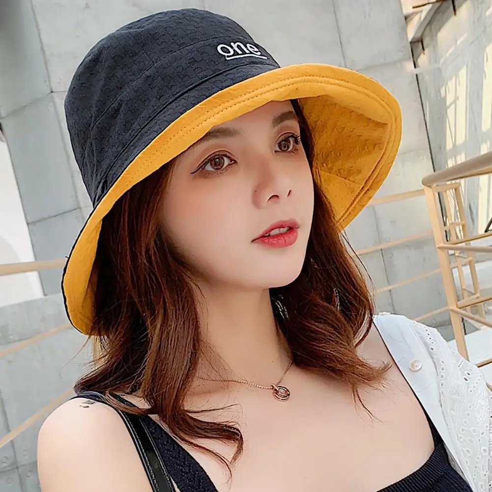 Женская шляпа от солнца в рыбацком стиле складная двухсторонняя Солнцезащитная