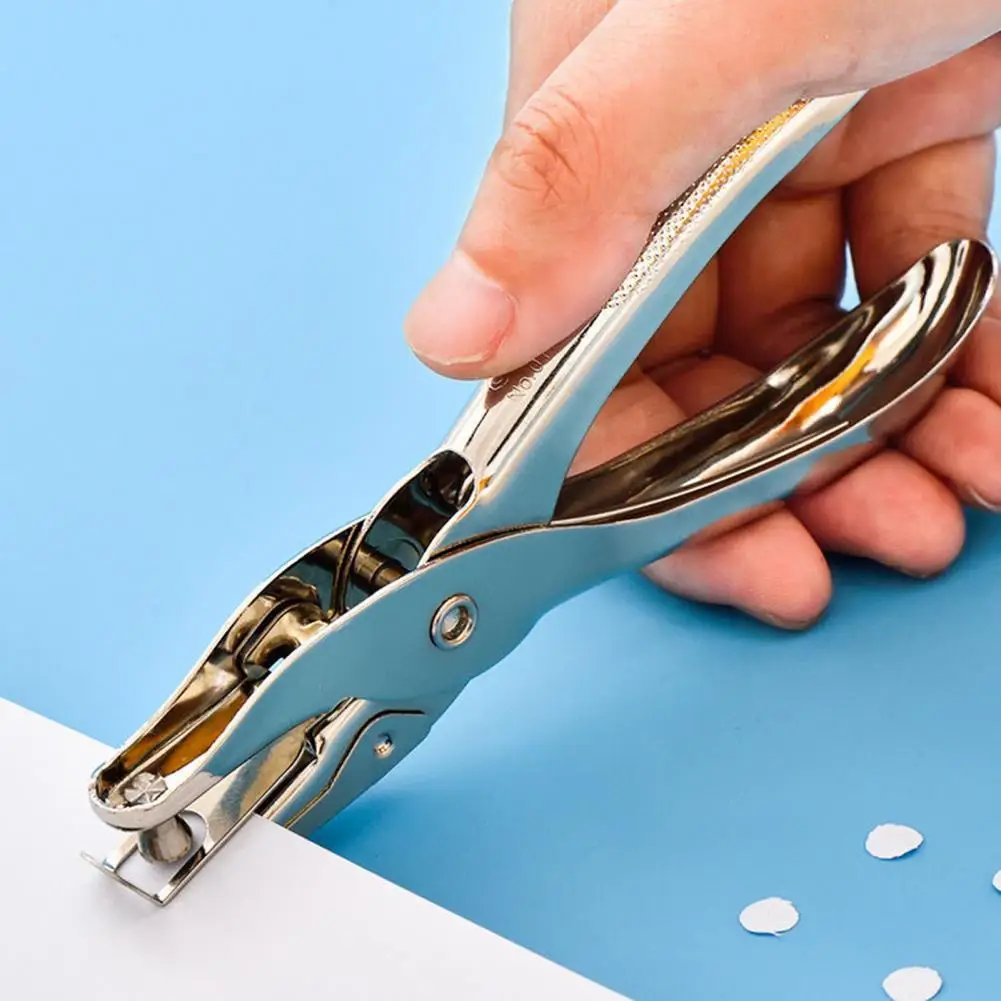 

Practical Paper Hole Puncher Non-slip Portable Metal Single Hole Paper Punch Paper Punches Plier Hand Paper Punches