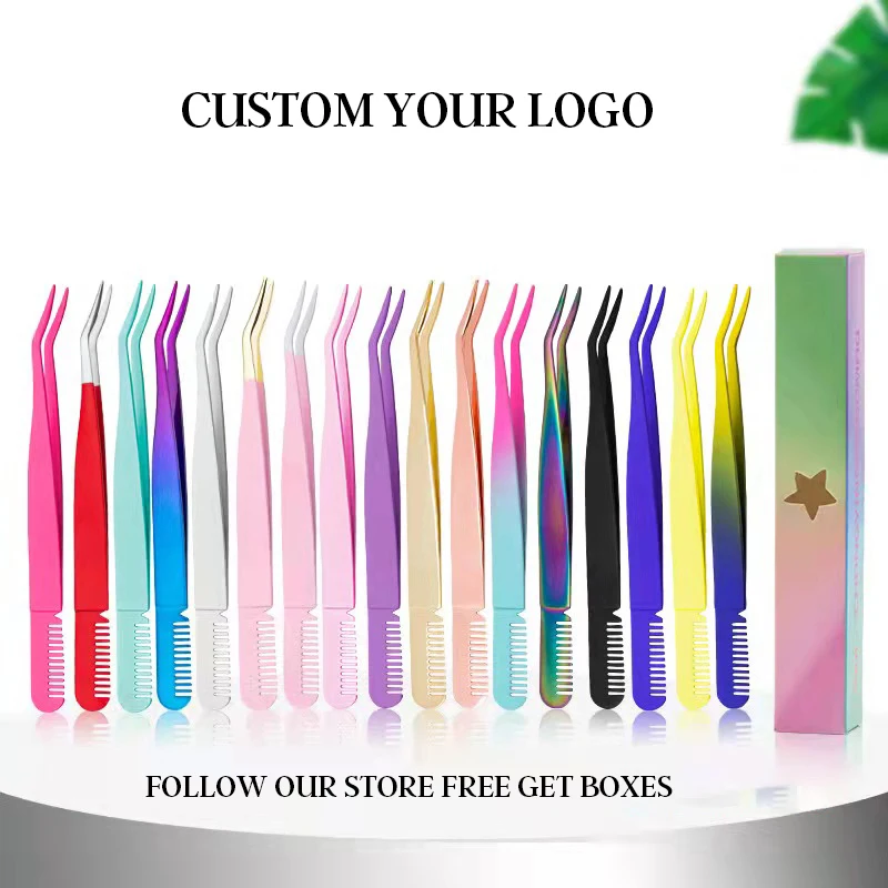 Пользовательский Многофункциональный пинцет для бровей с расческой из