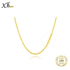 XF800 100% 18k золотое ожерелье Настоящее золото Au750 желтое золото 40 см45 см Цепочка Свадебная вечеринка Романтический подарок для женщин и девушек D20601
