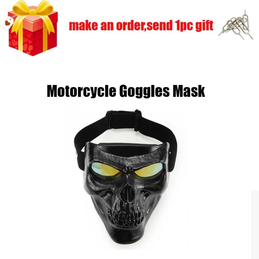 Череп голова мотоциклетная маска для лица защитные очки верховой езды на
