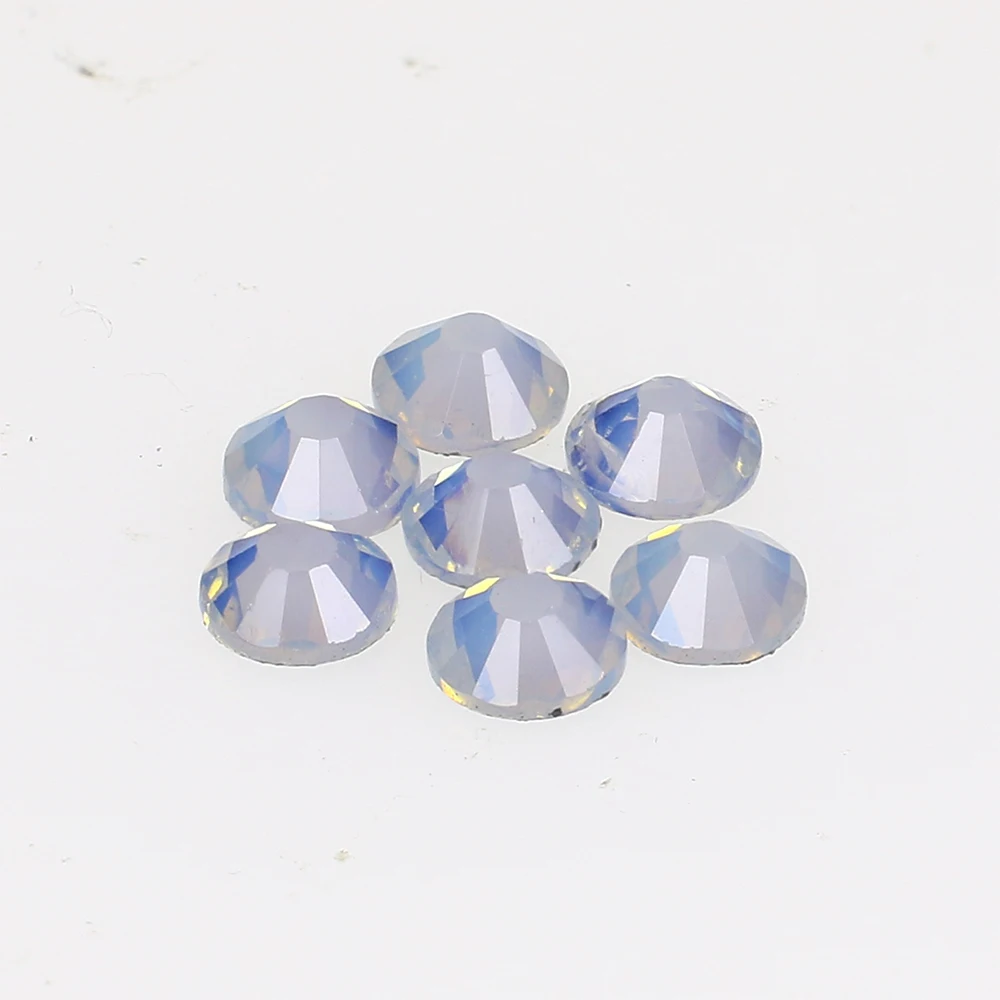 Круглые стразы с горячей фиксацией Кристальное стекло блестящий клей плоской