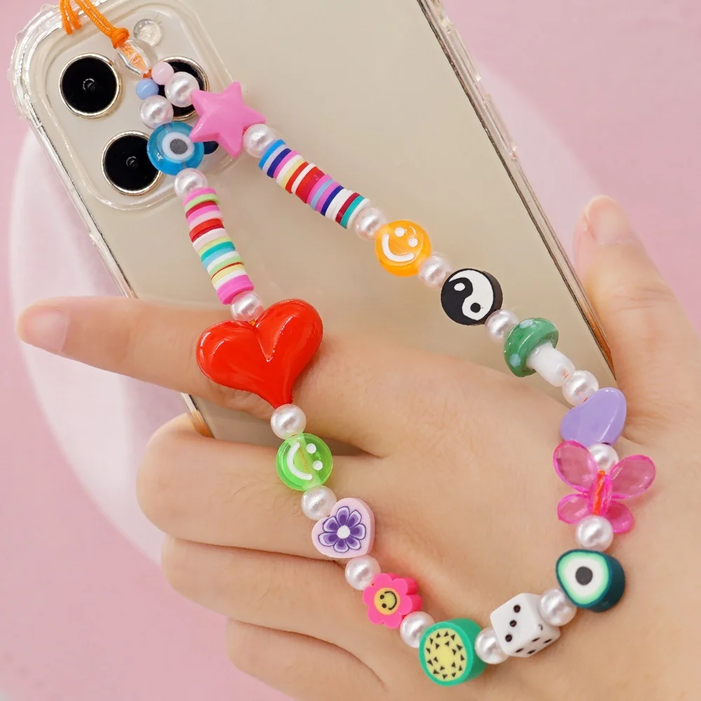 

Богемный этнический стиль имитация жемчуга бабочка Звезда цветок ручной работы из бисера защита от потери искусственная цепь