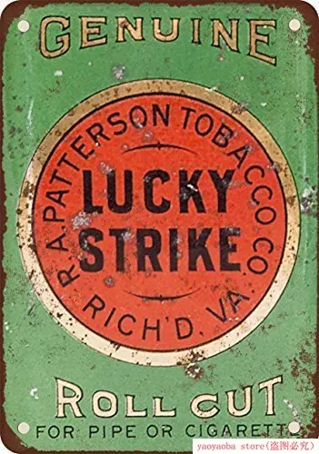 Трубка Lucky Strike для сигарет рулон Порезанный табак винтажный вид Репродукция