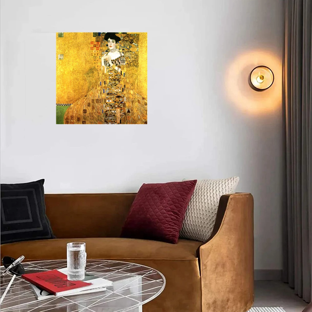

Golden Tears Gustav Klimt Reproduction Canvas Painting Print Adele Blochbauer Woman Portrait Wall Art Picture for Home Decor