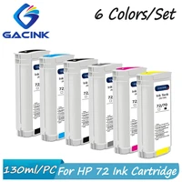 6pcs compatible for hp 72 ink cartridges for hp designjet t610 t770 t790 t1120 t1200 t1300 t610 t1100 t2300 printer%c2%a0130mlpc