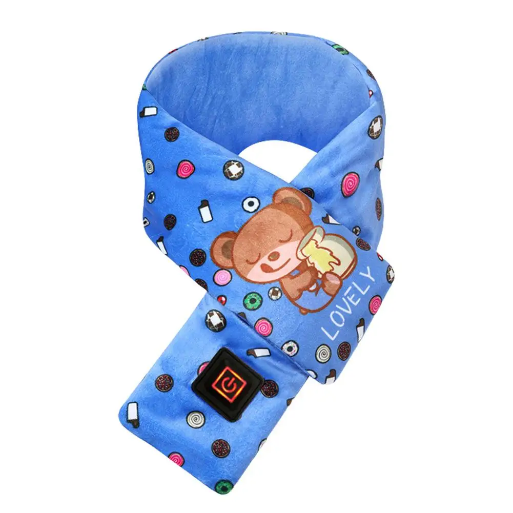 

Heated Scarf Adjustable Heating Scarf For Boys Girls USB Heating Christmas Scarf Warming Winter Scarf For Boys Girls Kids