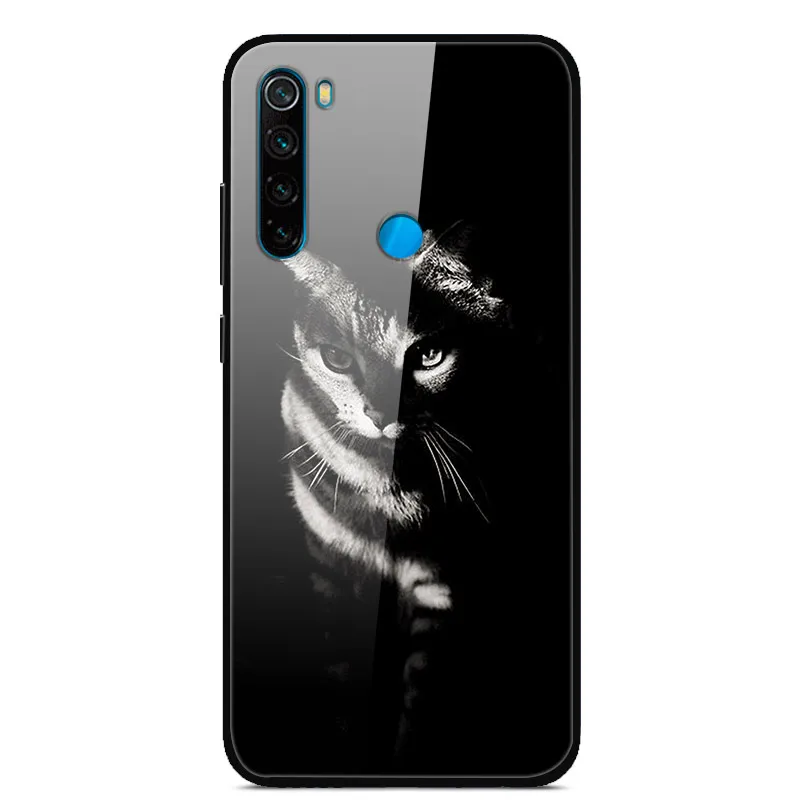 56 Для Xiaomi Redmi Note 8 T чехол из закаленного стекла жесткий чехол для телефона для Xiaomi Redmi Note 8 T Задняя крышка Redmi Note8T 8 T мягкий бампер - Color: 56