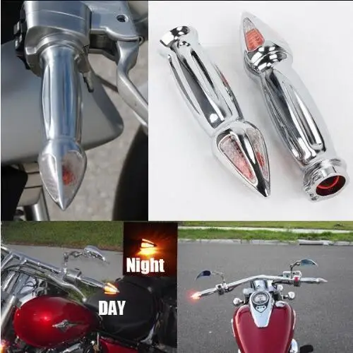 1 &quot25 мм ручки на руль янтарные W/поворотные огни универсальные мотоциклетные для