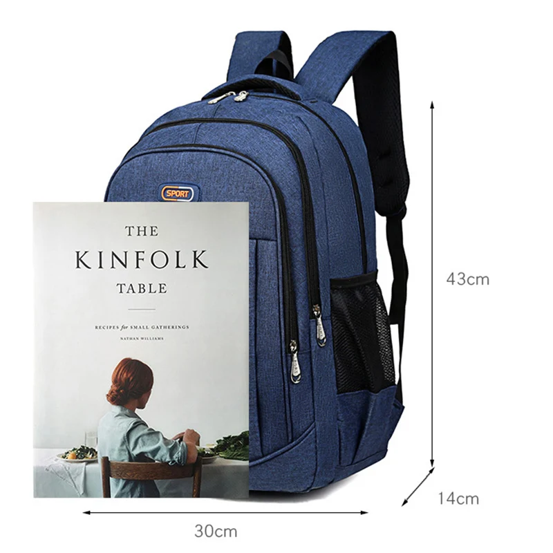 

New Men's Backpack Oxford Cloth Material Simple Lightweight Computer Business Student Outdoor Travel Large Capacity Design Bag