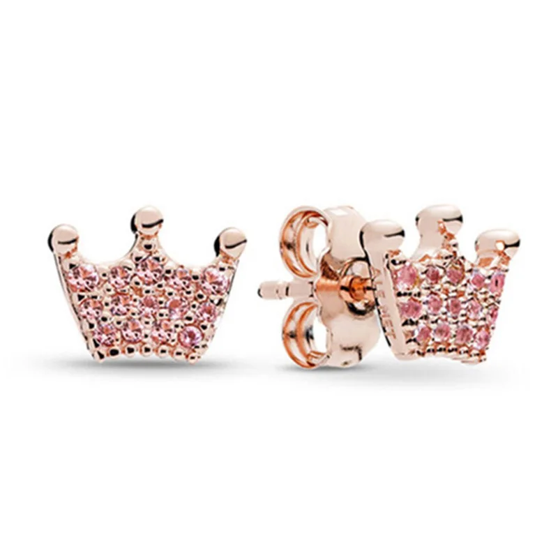 Rose Gold Boosbiy роскошные женские серьги-гвоздики с Микки и Минни из мультфильма Элегантные Изящные серьги Новинка/ювелирные изделия брендовые серьги - Окраска металла: Rose Gold